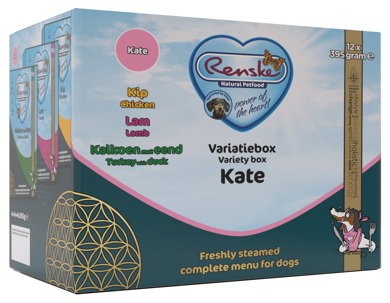 Renske Vers Vlees Variatiebox Kate Kip / Lam / Kalkoen / Eend RENSKE DogDepot.nl