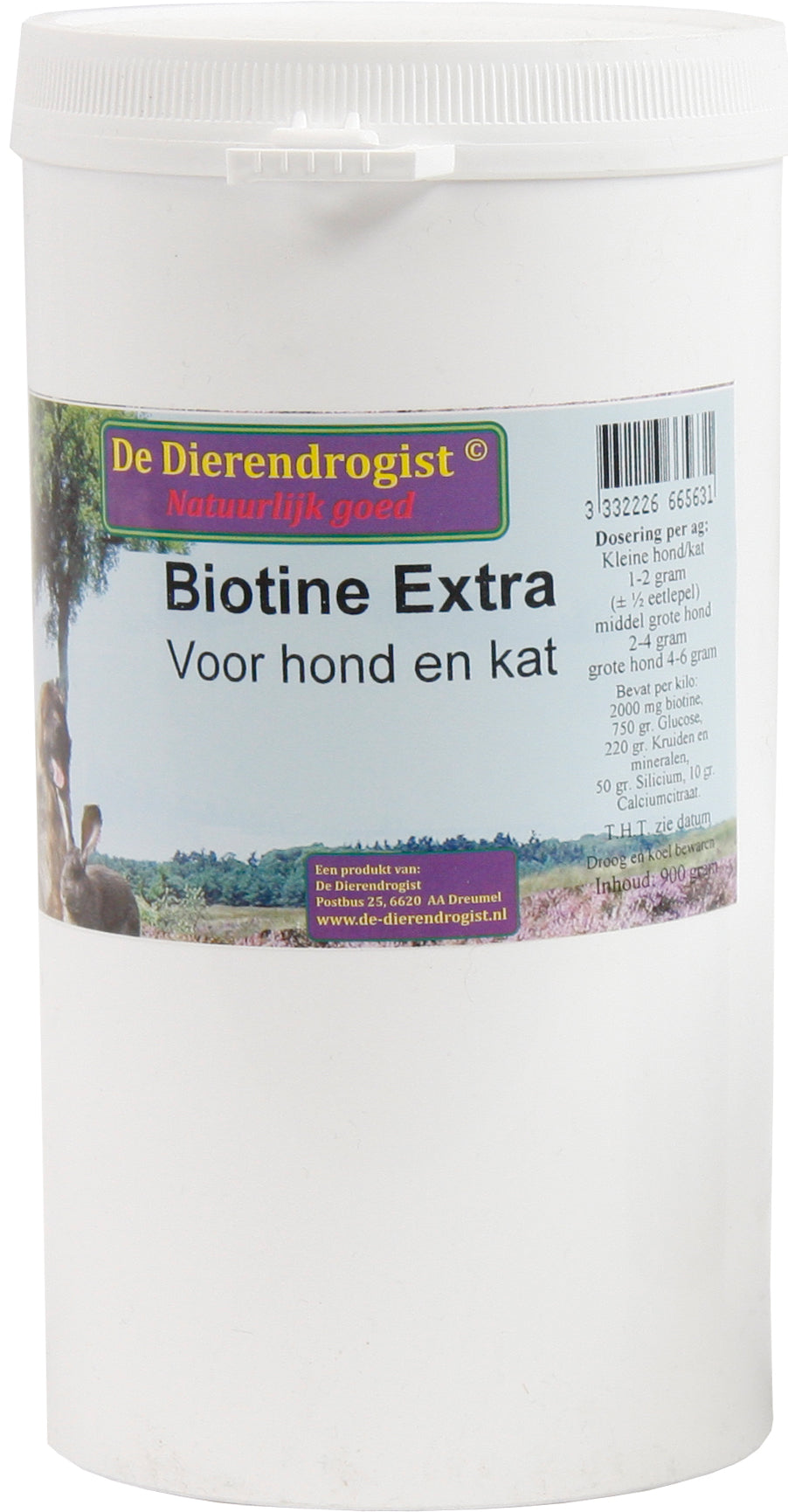 Dierendrogist Biotine Poeder+Kruiden Voor Hond En Kat DIERENDROGIST DogDepot.nl