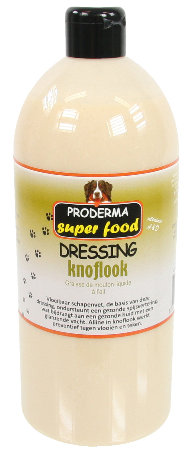 Proderma Vloeibaar Schapenvet Dressing Knoflook PRODERMA DogDepot.nl