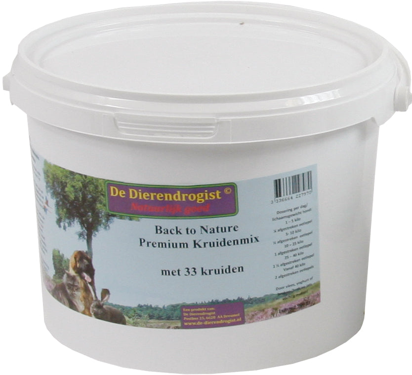 Dierendrogist Back To Nature Premium Kruidenmix Met 33 Kruiden DIERENDROGIST DogDepot.nl