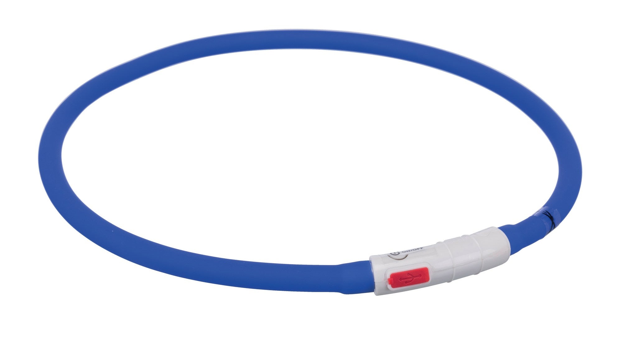 Trixie Lichtgevende Halsband Hond Usb Siliconen Oplaadbaar Royal Blauw TRIXIE DogDepot.nl