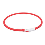 Trixie Lichtgevende Halsband Hond Usb Siliconen Oplaadbaar Rood TRIXIE DogDepot.nl