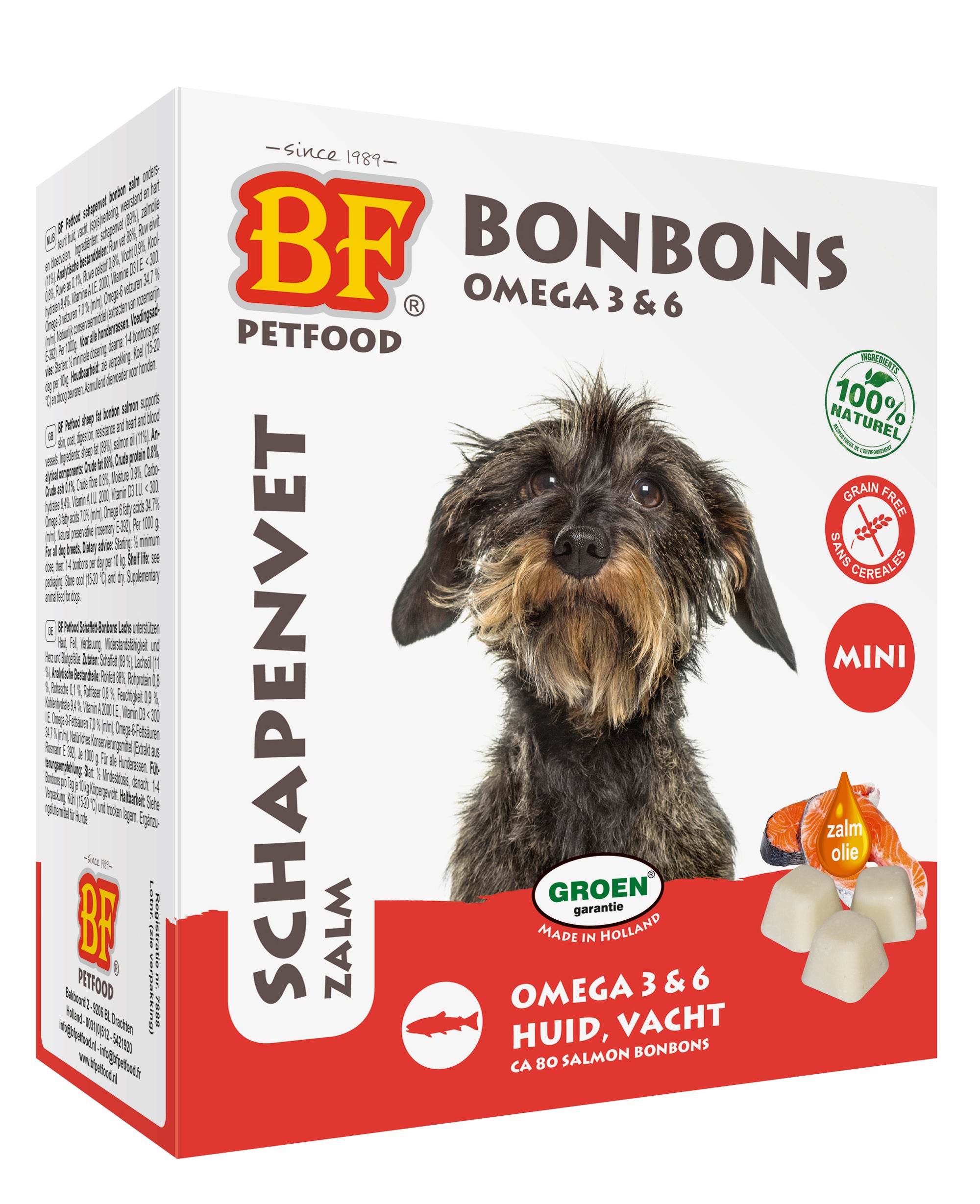 Bf Petfood Schapenvet Mini Bonbons Zalm BF PETFOOD DogDepot.nl