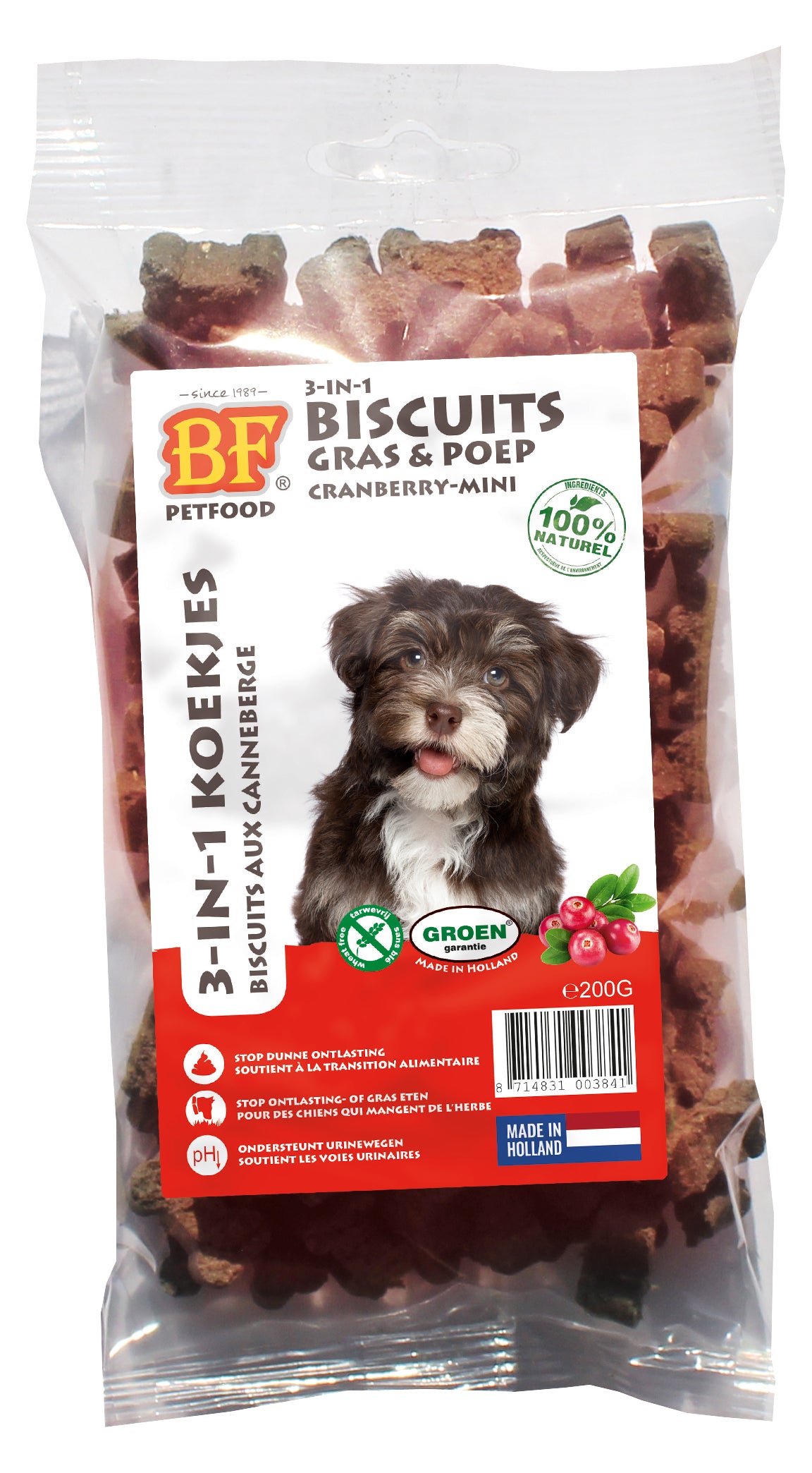 Bf Petfood 3 In 1 Hondenkoekjes Met Cranberry Mini BF PETFOOD DogDepot.nl