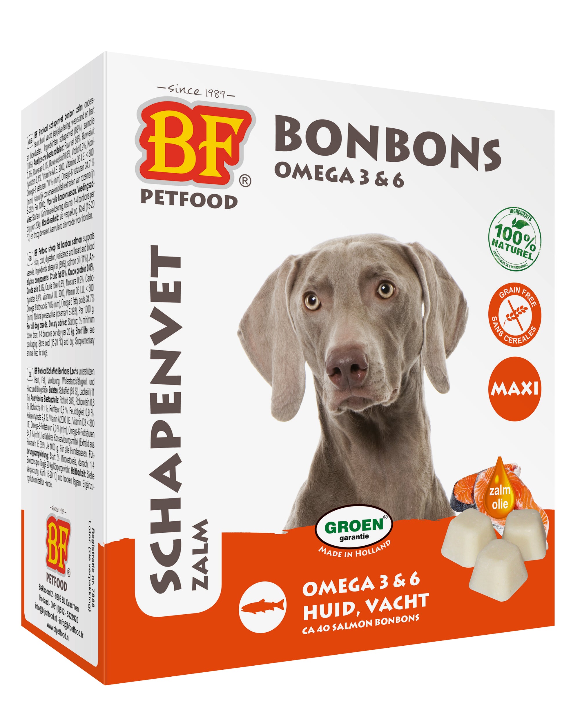 Bf Petfood Schapenvet Maxi Bonbons Zalm BF PETFOOD DogDepot.nl
