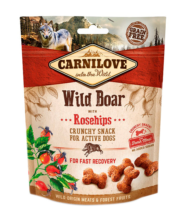 Carnilove Crunchy Snack Everzwijn / Rozenbottel CARNILOVE DogDepot.nl