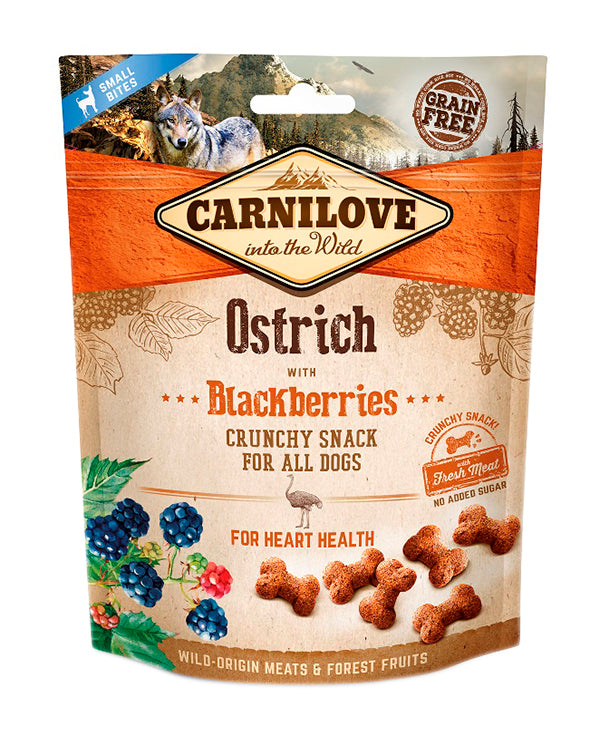 Carnilove Crunchy Snack Struisvogel / Zwarte Bes CARNILOVE DogDepot.nl