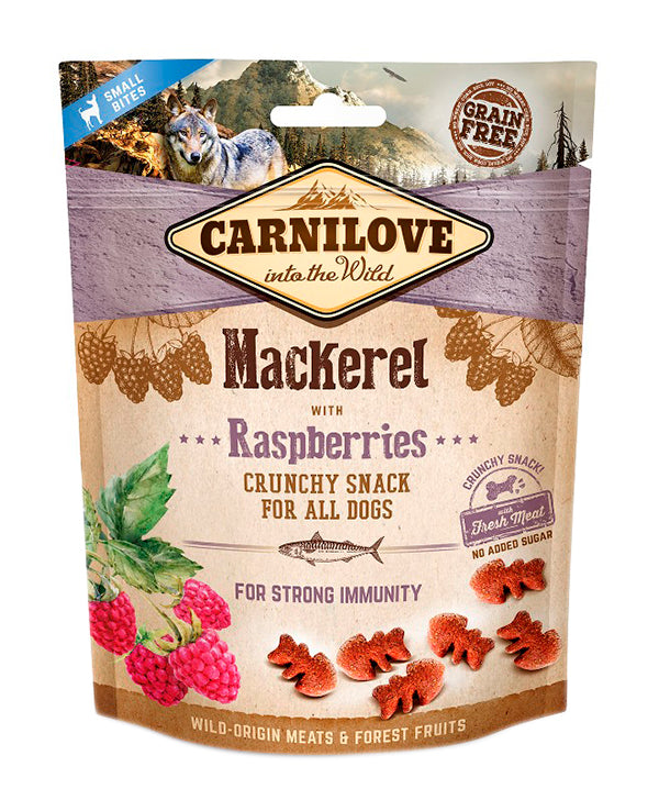 Carnilove Crunchy Snack Makreel / Framboos CARNILOVE DogDepot.nl
