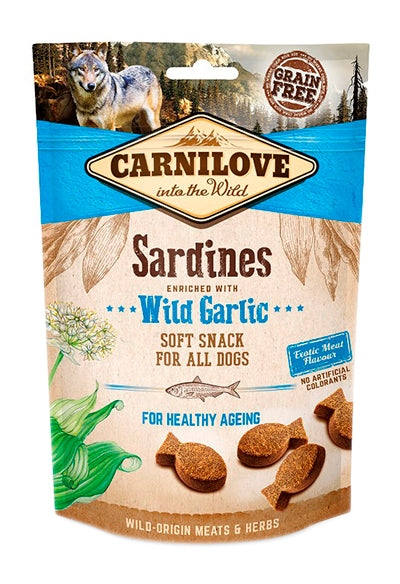 Carnilove Soft Snack Sardines / Wilde Knoflook CARNILOVE DogDepot.nl