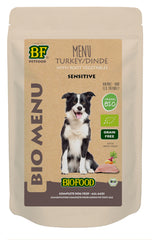 Bf Petfood Organic Hond Kalkoen Menu Pouch BF PETFOOD DogDepot.nl