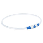 Trixie Lichtgevende Halsband Usb Flash Light Oplaadbaar Tpu Blauw