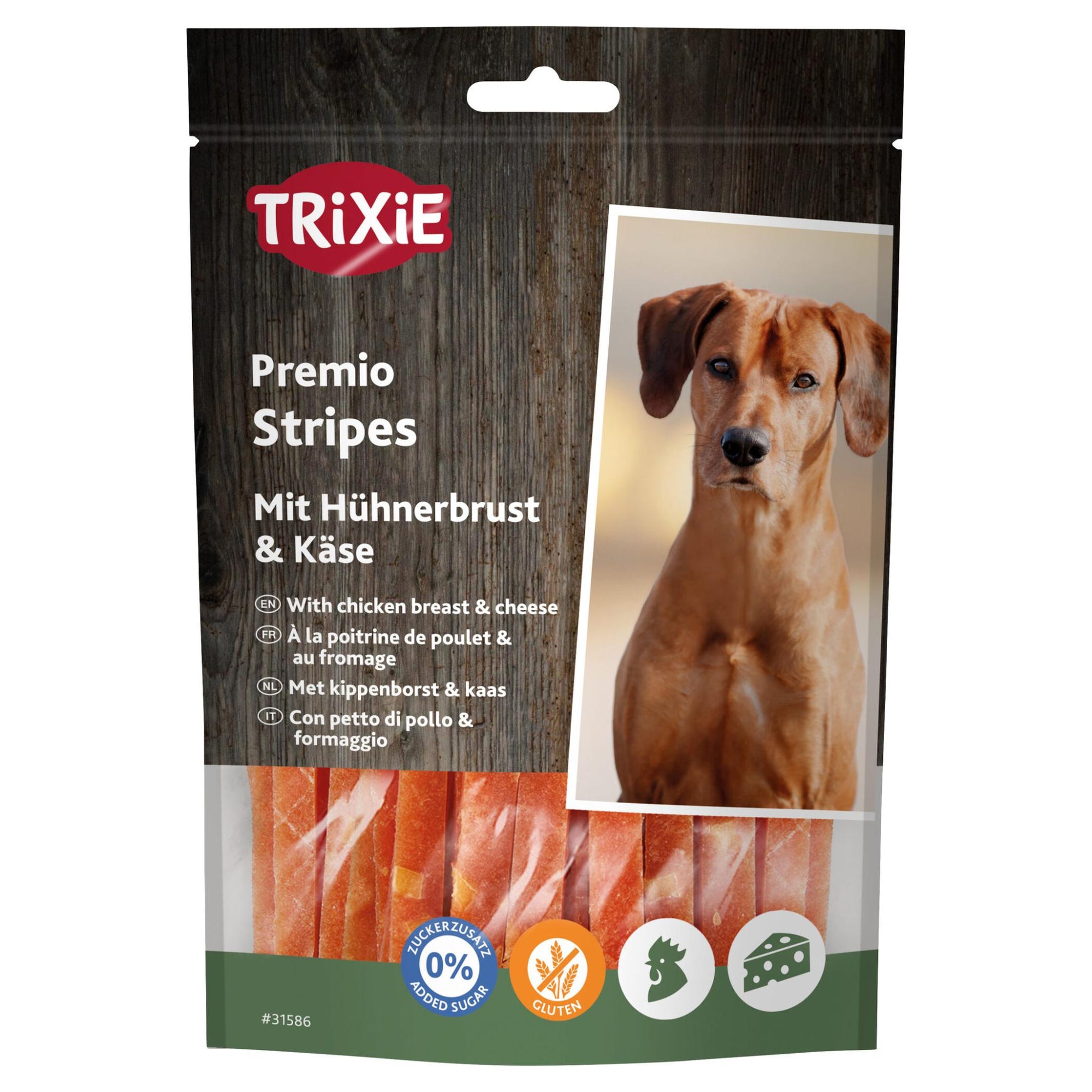 Trixie Premio Cheese Chicken Stripes TRIXIE DogDepot.nl