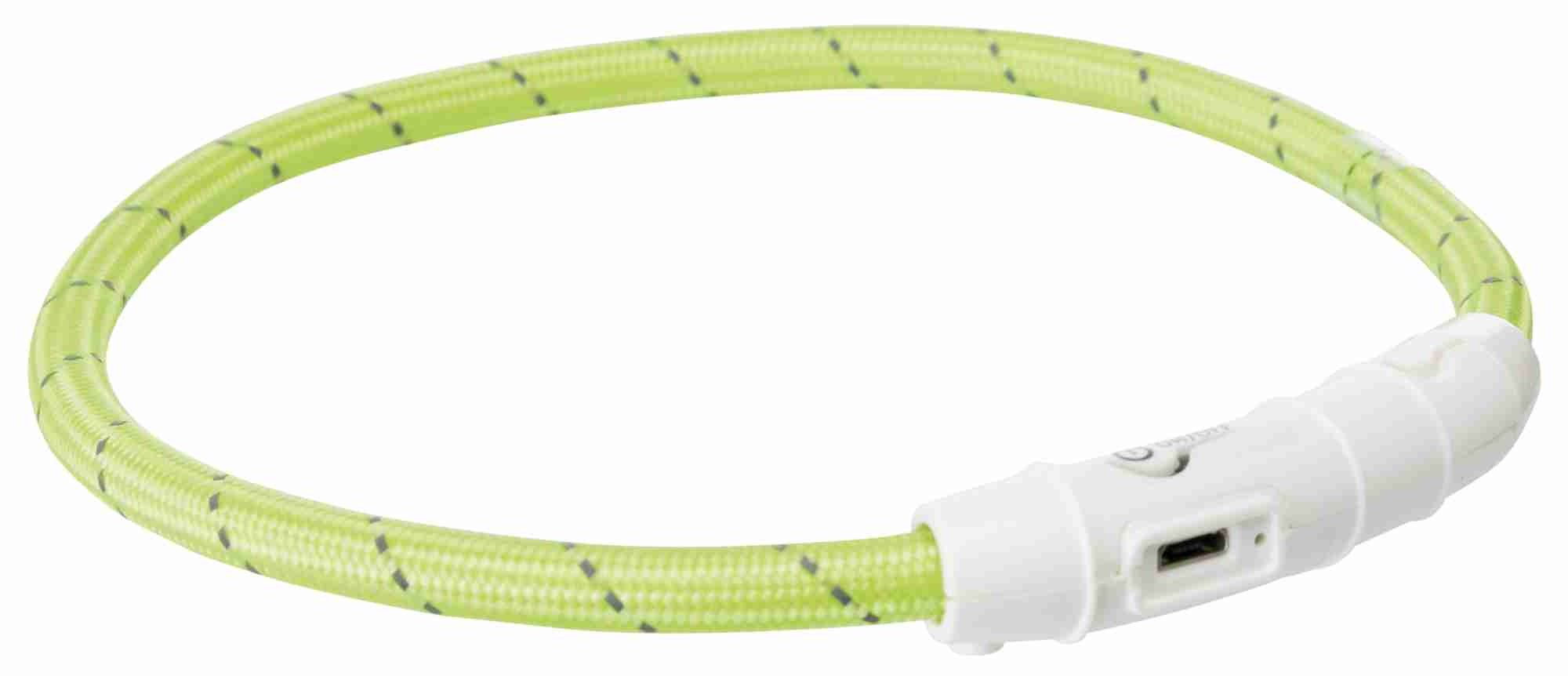 Trixie Lichtgevende Halsband Hond Flash Usb Tpu / Nylon Groen TRIXIE DogDepot.nl