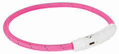 Trixie Lichtgevende Halsband Hond Flash Usb Tpu / Nylon Roze TRIXIE DogDepot.nl