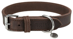 Trixie Halsband Hond Rustic Vetleer Donkerbruin TRIXIE DogDepot.nl