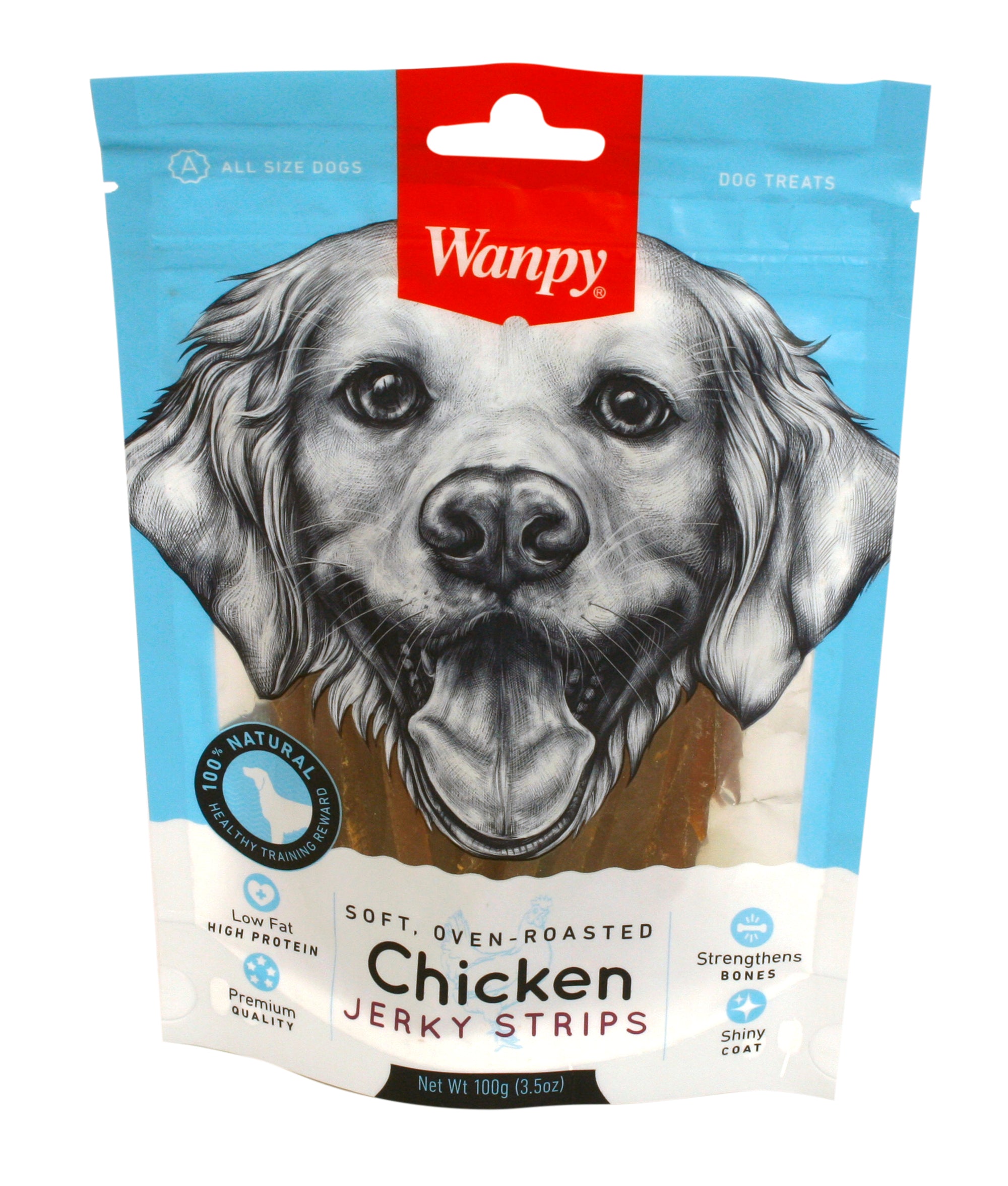 Wanpy Soft Oven-Roasted Chicken Jerky Strips