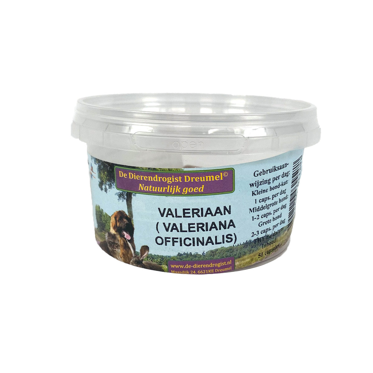 Dierendrogist Valeriaan Capsules DIERENDROGIST DogDepot.nl