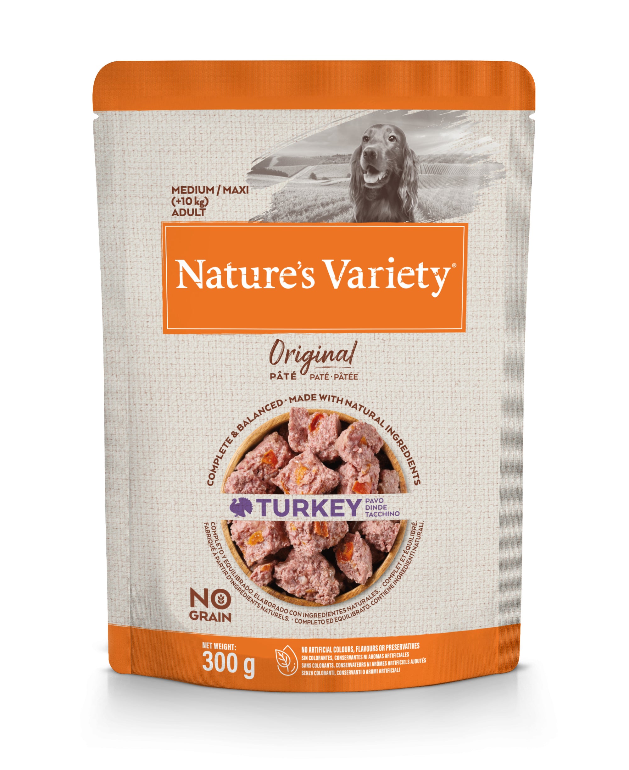 Natures Variety Original Adult Medium / Maxi Pouch Turkey No Grain NATURES VARIETY DogDepot.nl