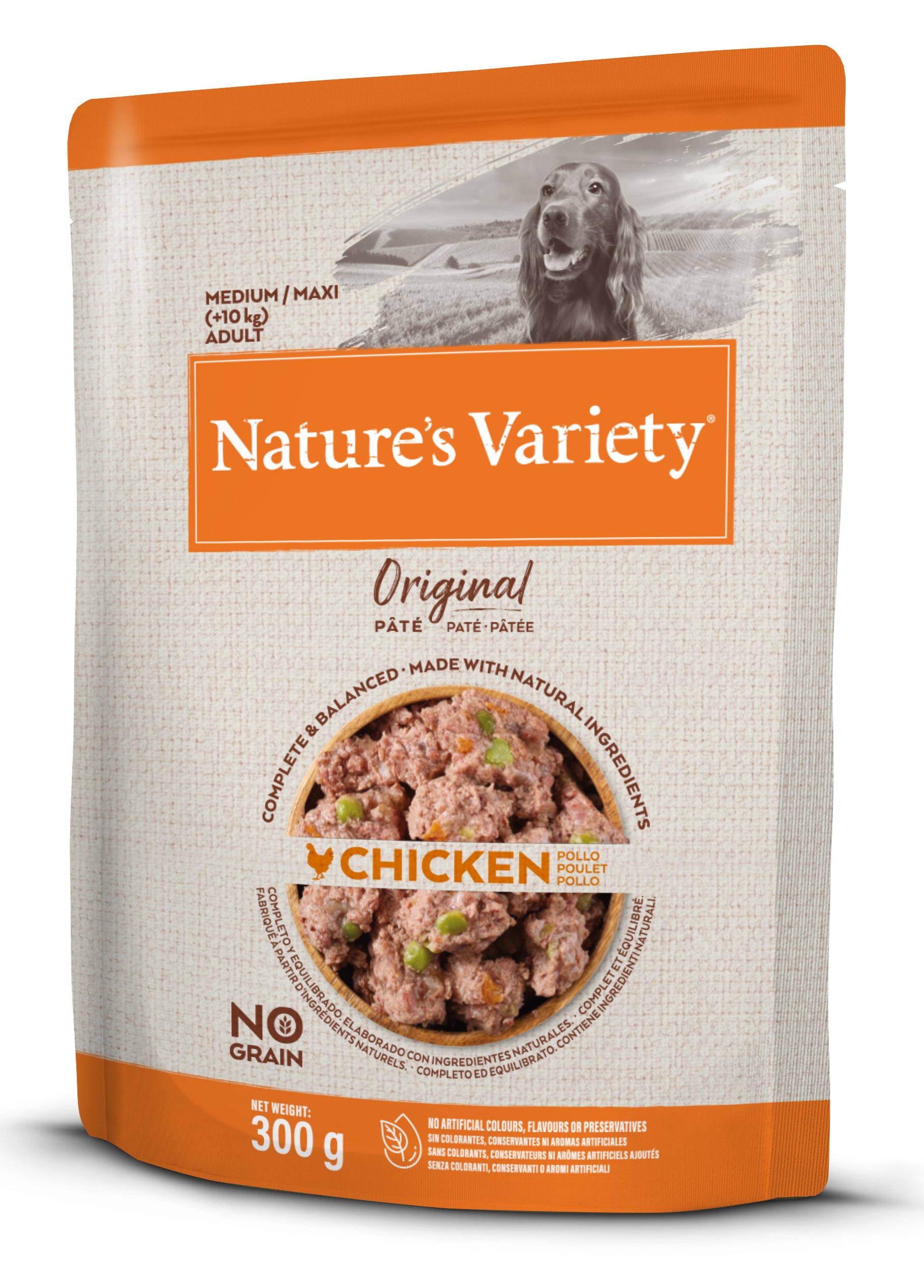 Natures Variety Original Adult Medium / Maxi Pouch Chicken No Grain NATURES VARIETY DogDepot.nl