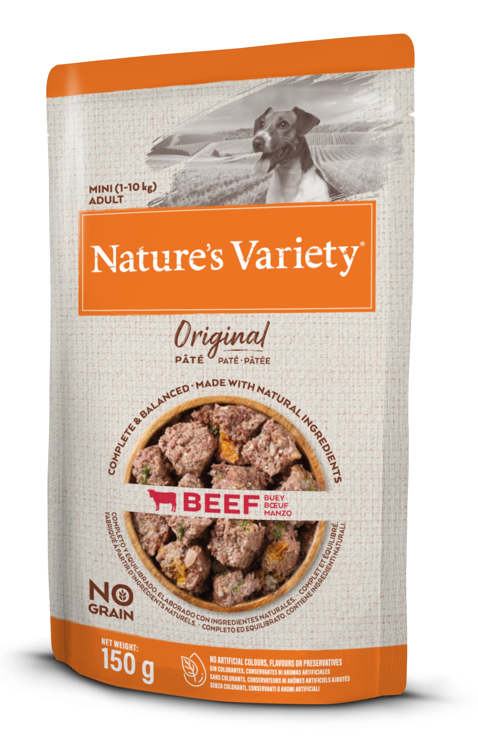 Natures Variety Original Mini Pouch Beef NATURES VARIETY DogDepot.nl