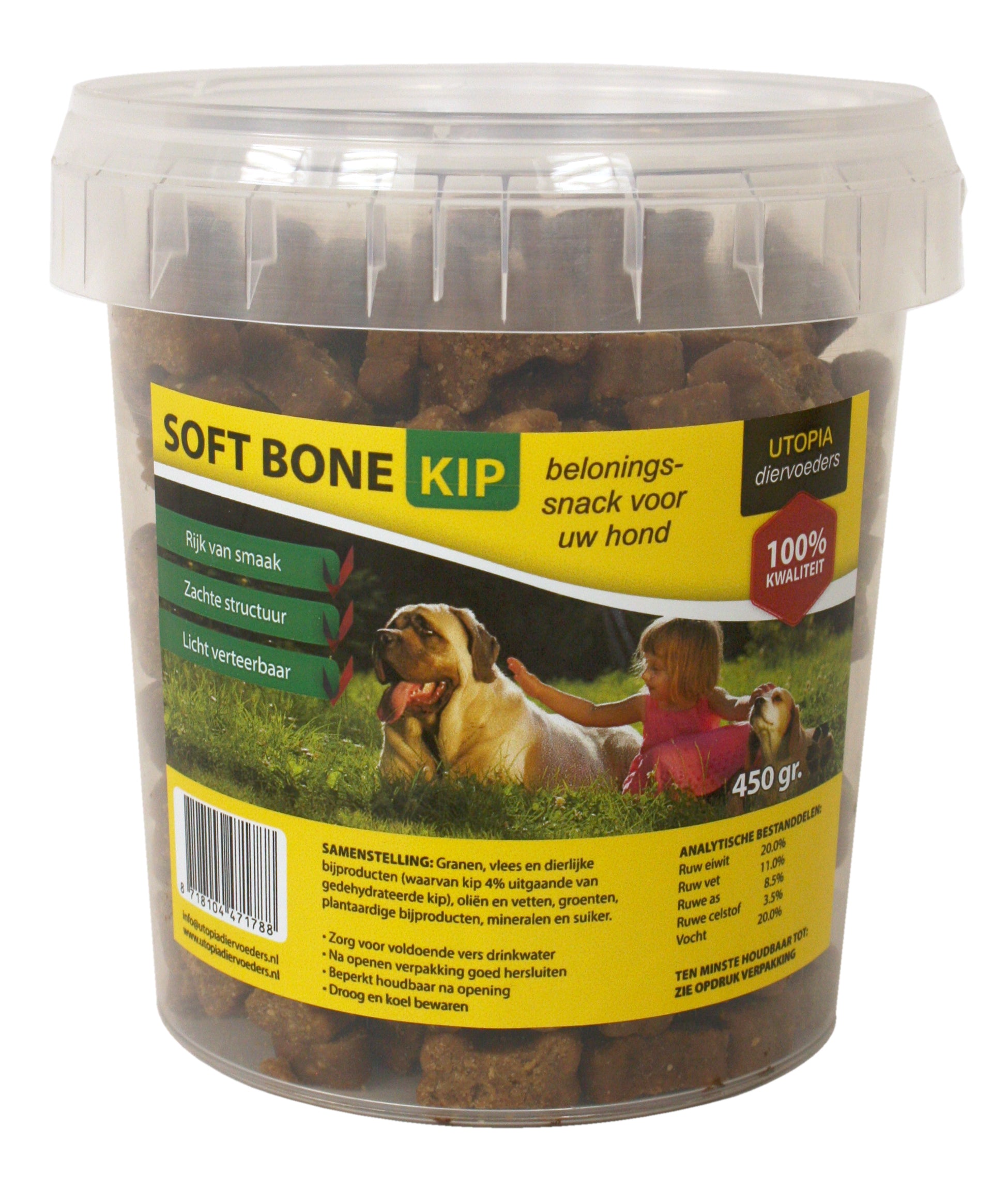 Utopia Diertotaal Soft Bones Kip UTOPIA DogDepot.nl
