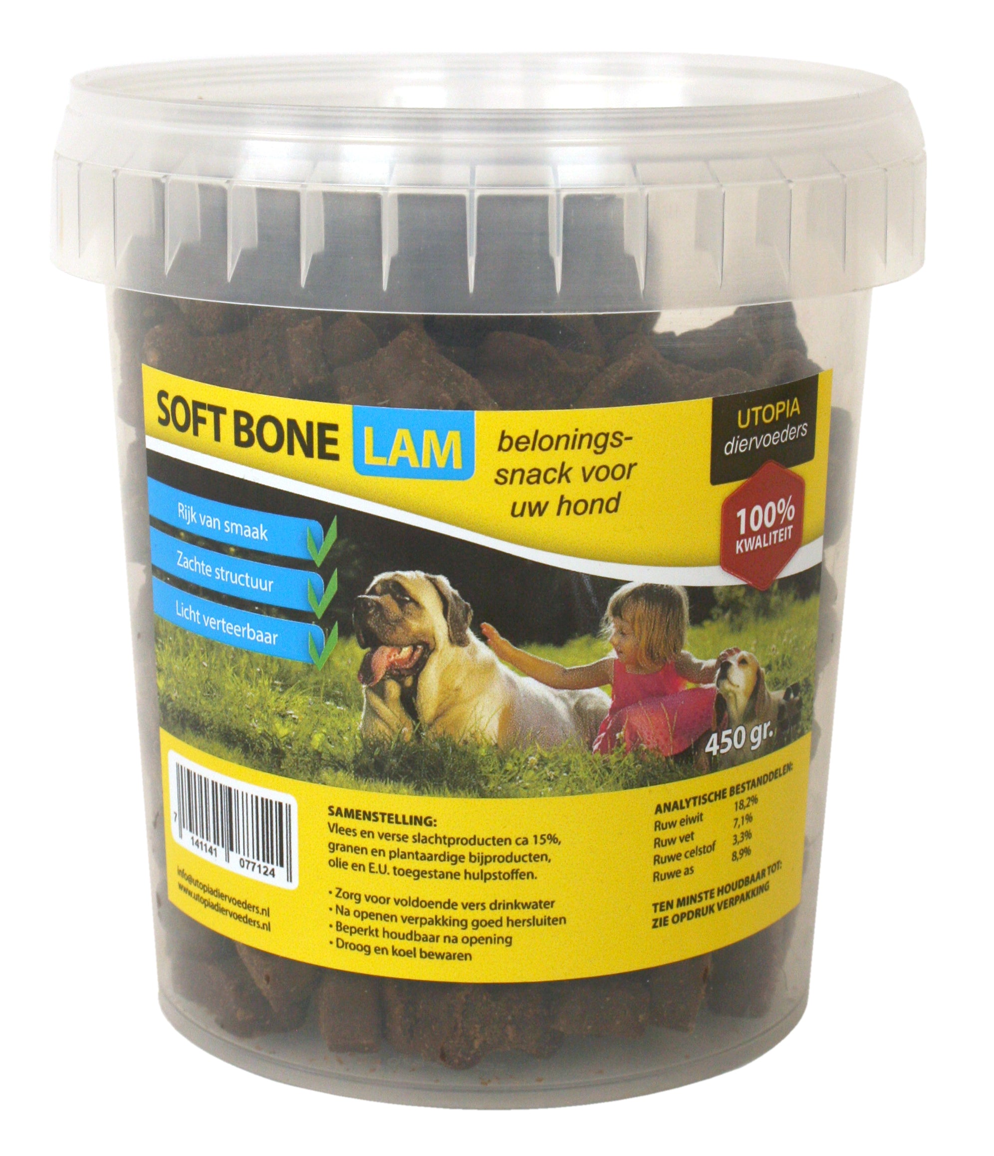 Utopia Diertotaal Soft Bones Lam UTOPIA DogDepot.nl