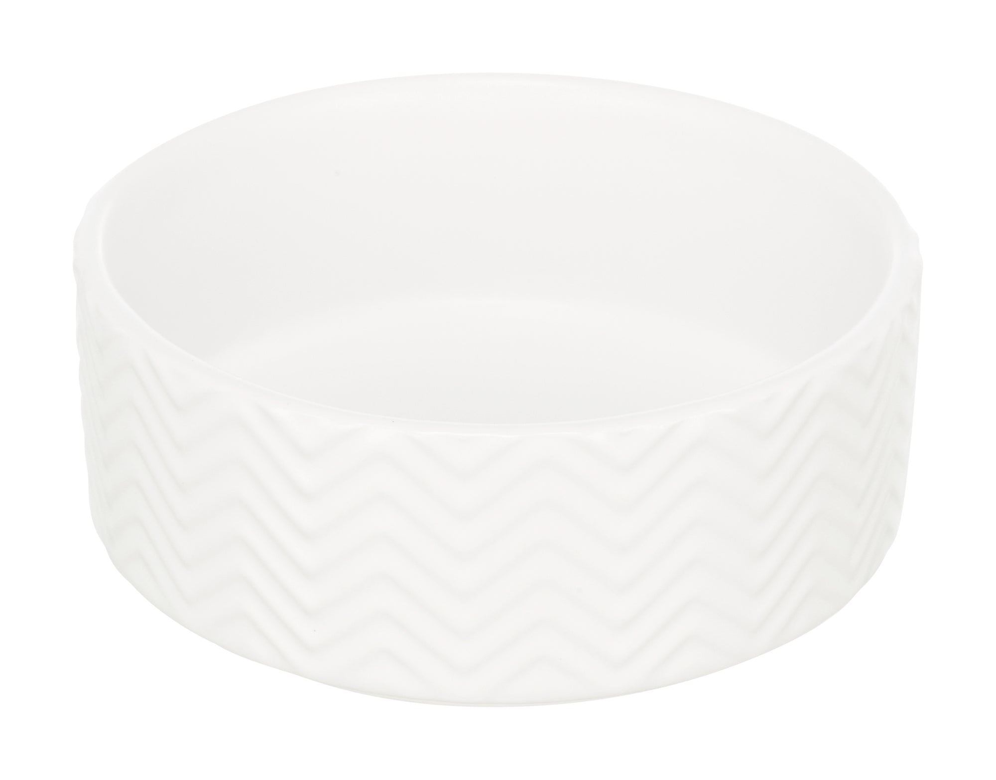 Trixie Voerbak / Drinkbak Wave Keramiek Wit TRIXIE DogDepot.nl