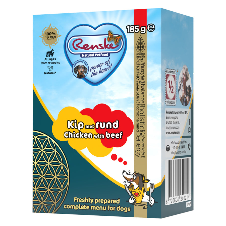 Renske Vers Bereide Maaltijd Kip / Rund RENSKE DogDepot.nl