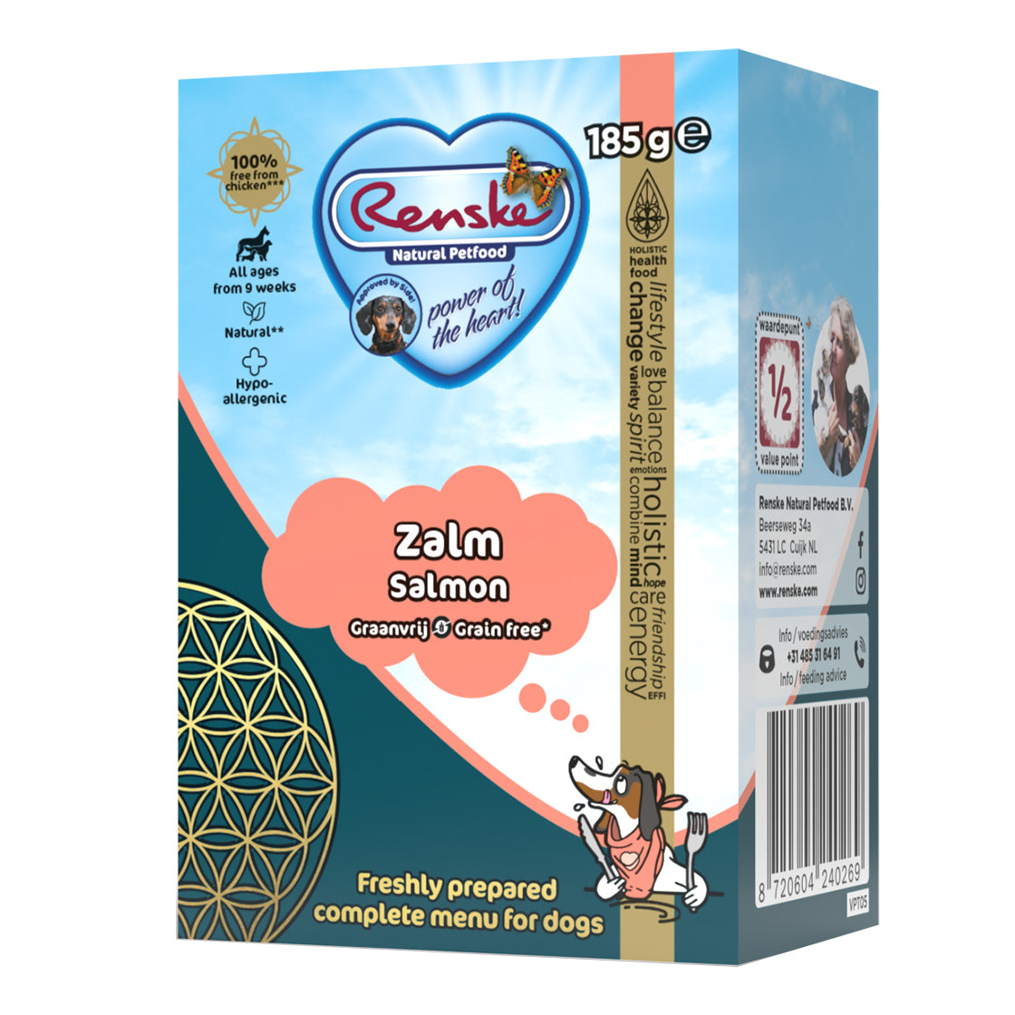 Renske Vers Bereide Maaltijd Zalm Graanvrij RENSKE DogDepot.nl