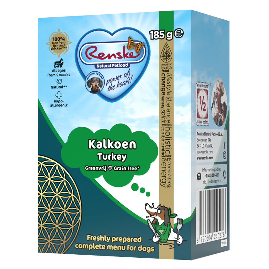 Renske Vers Bereide Maaltijd Kalkoen Graanvrij RENSKE DogDepot.nl