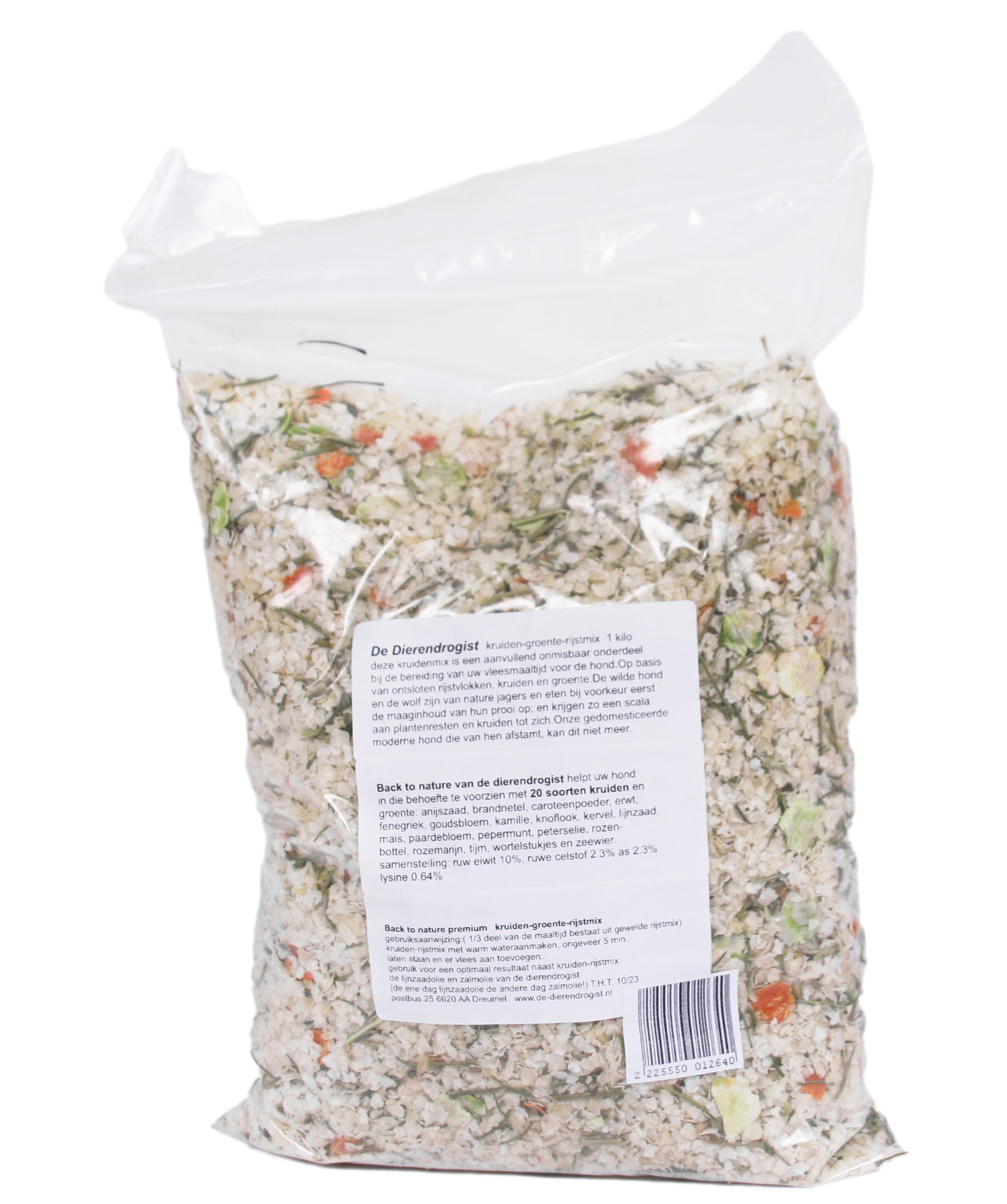 Dierendrogist Back To Nature Kruiden / Groenten / Rijst DIERENDROGIST DogDepot.nl