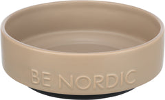 Trixie Be Nordic Voerbak Hond Keramiek / Rubber Taupe TRIXIE DogDepot.nl
