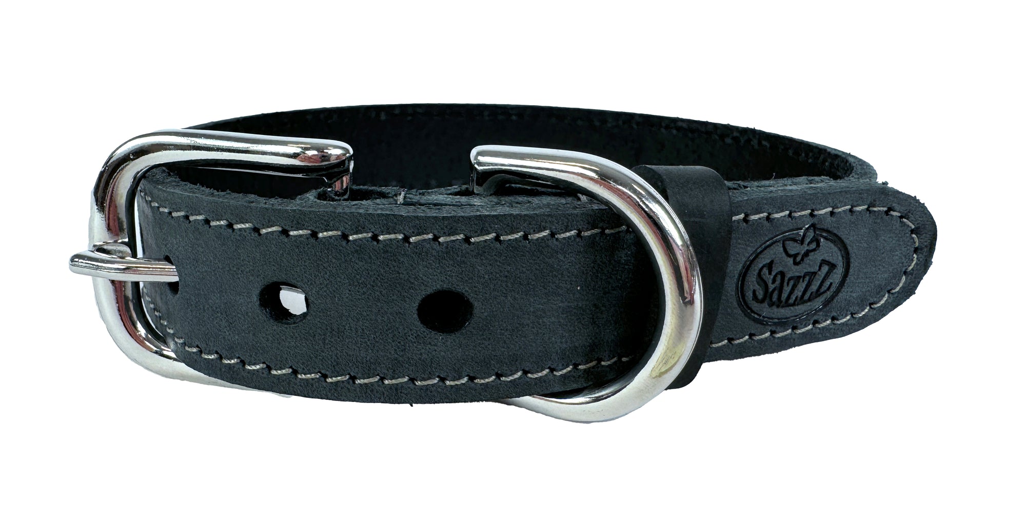 Sazzz Halsband Hond Nomad Vintage Leer Antraciet SAZZZ DogDepot.nl