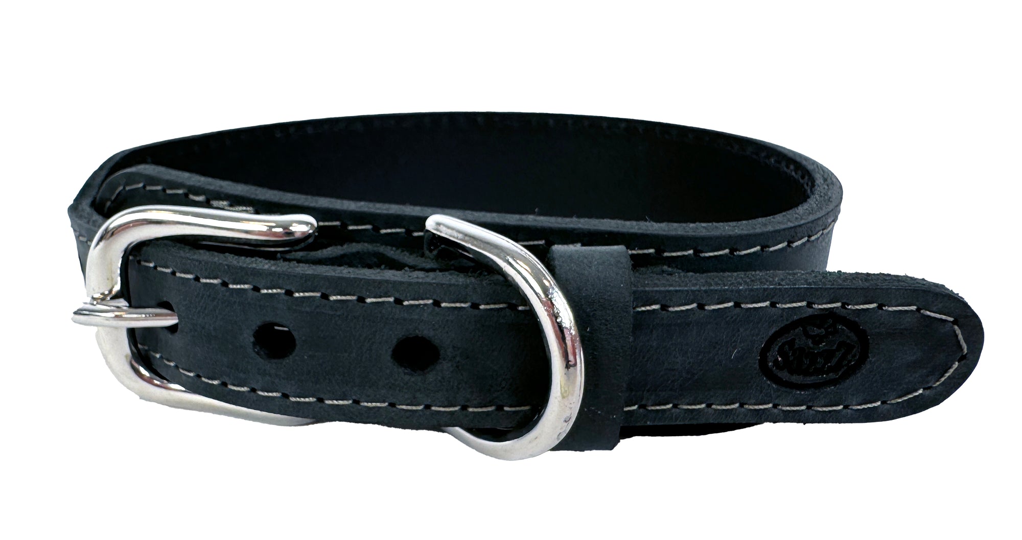 Sazzz Halsband Hond Boho Vintage Leer Antraciet SAZZZ DogDepot.nl