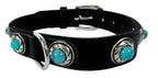 Sazzz Halsband Hond Adventure Stone Classic Leer Zwart SAZZZ DogDepot.nl