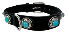 Sazzz Halsband Hond Adventure Stone Classic Leer Zwart SAZZZ DogDepot.nl