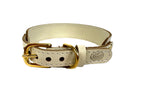 Sazzz Halsband Hond Sweetie Classic Leer Creme SAZZZ DogDepot.nl