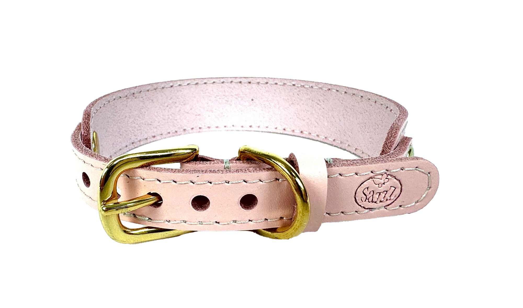 Sazzz Halsband Hond Sweetie Classic Leer Roze SAZZZ DogDepot.nl