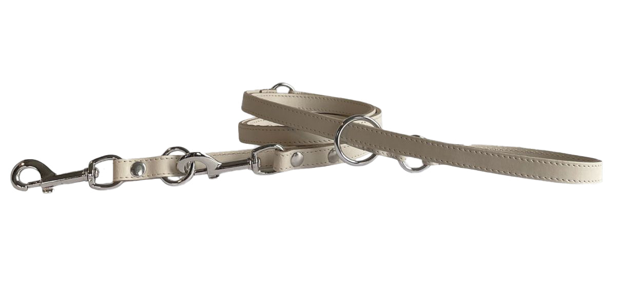 Sazzz Hondenriem Passion Classic Verstelbaar Leer Creme SAZZZ DogDepot.nl