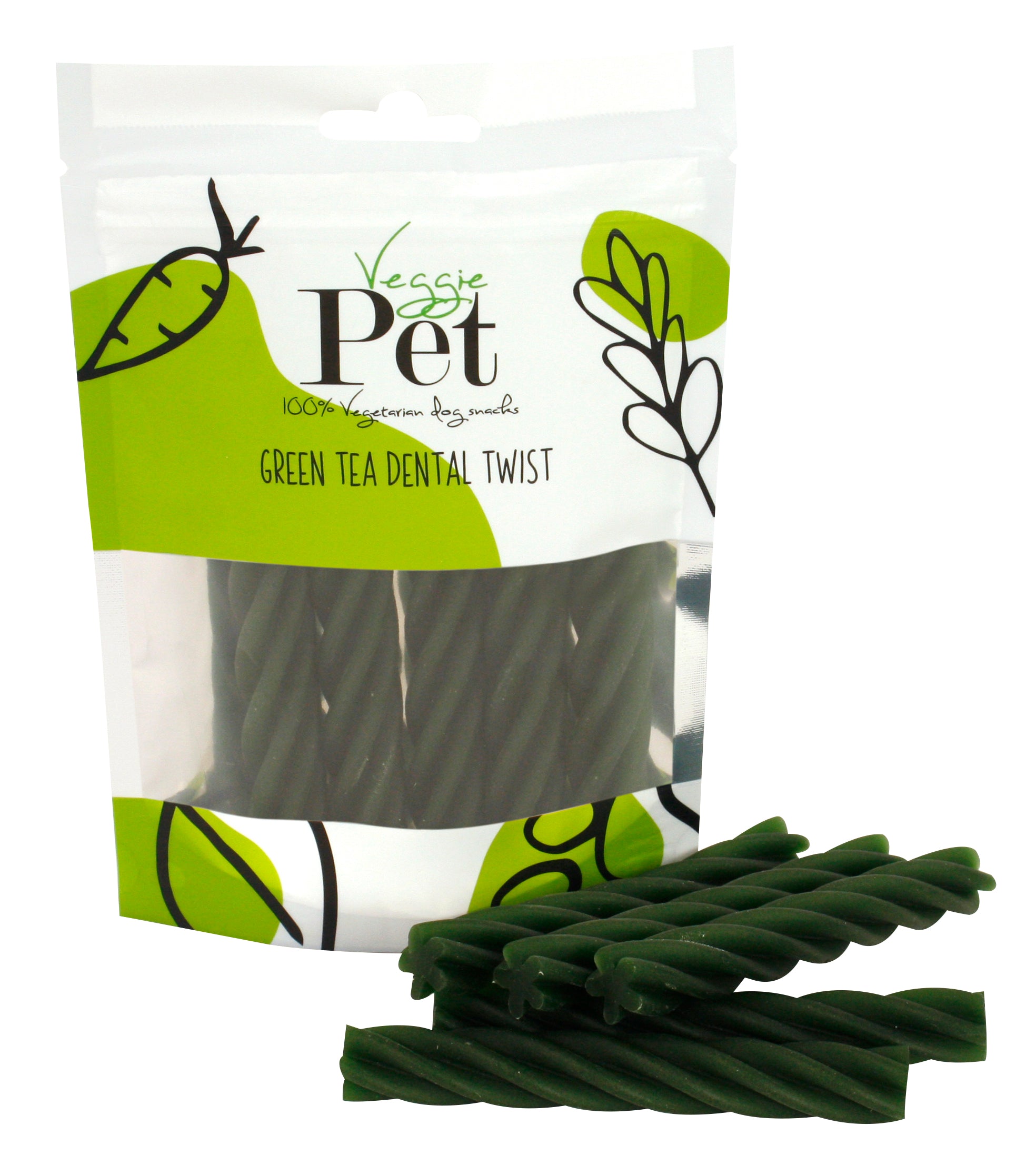 Veggie Pet Green Tea Dental Twist VEGGIE PET DogDepot.nl