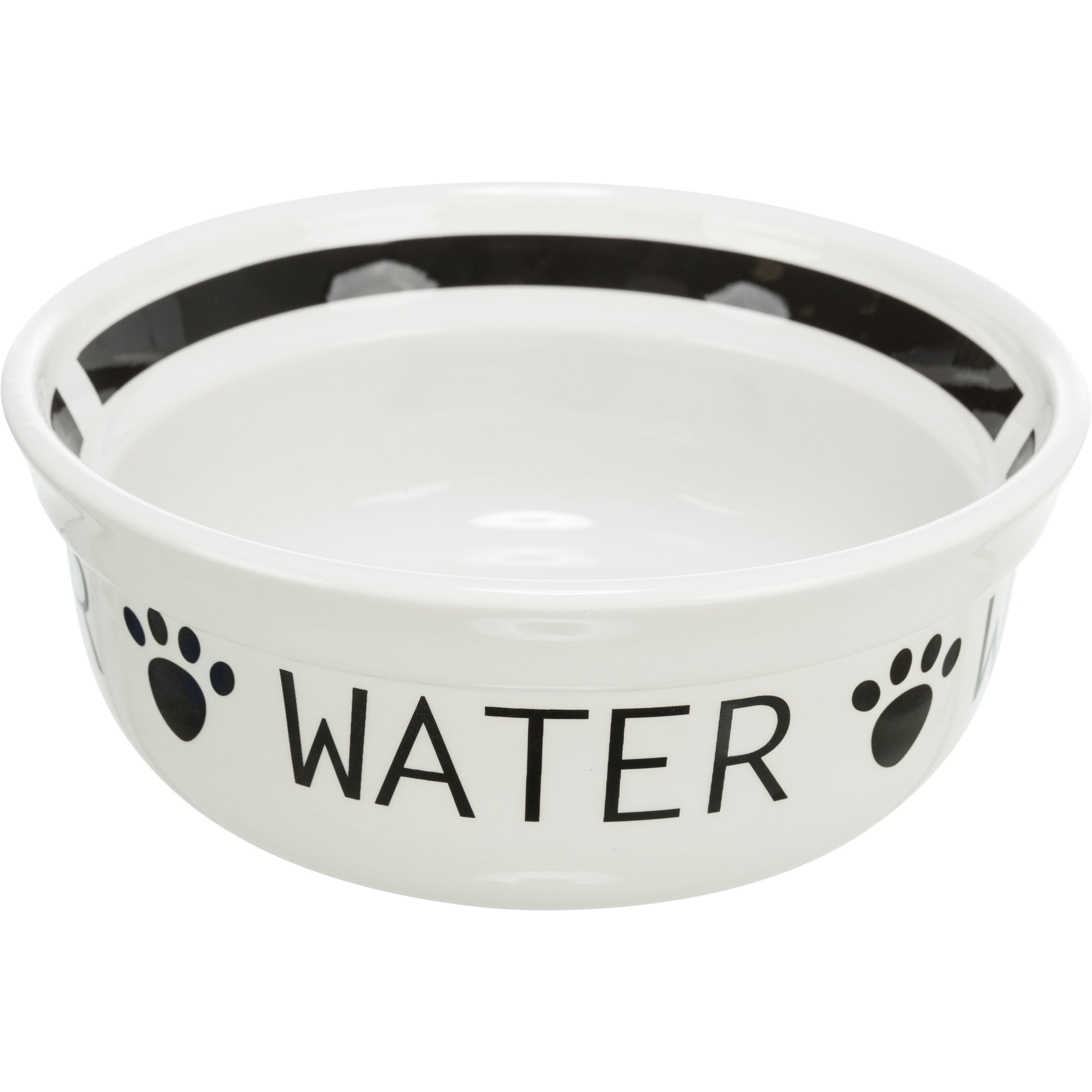 Trixie Drinkbak Hond Water Keramiek Wit / Zwart TRIXIE DogDepot.nl