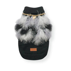 Croci Hondentrui Met Veren Zwart / Wit CROCI DogDepot.nl