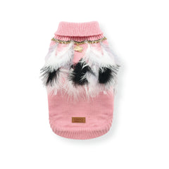 Croci Hondentrui Met Veren Roze / Wit CROCI DogDepot.nl