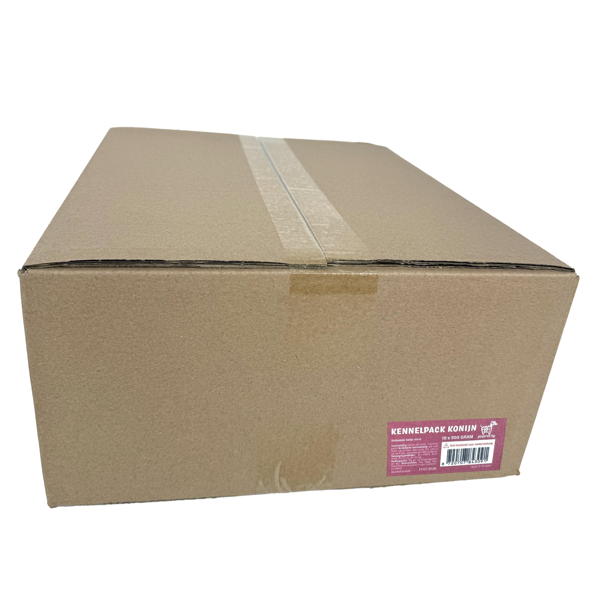 Freds Gestoomd Vers Vlees Worst Kennelpack Konijn Graan En Glutenvrij FREDS DogDepot.nl