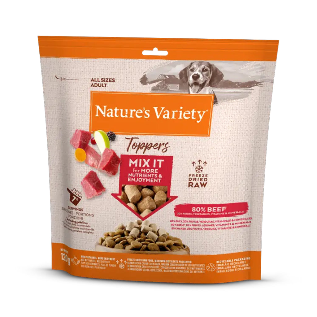 Natures Variety Freeze Dried Toppers Beef NATURES VARIETY DogDepot.nl