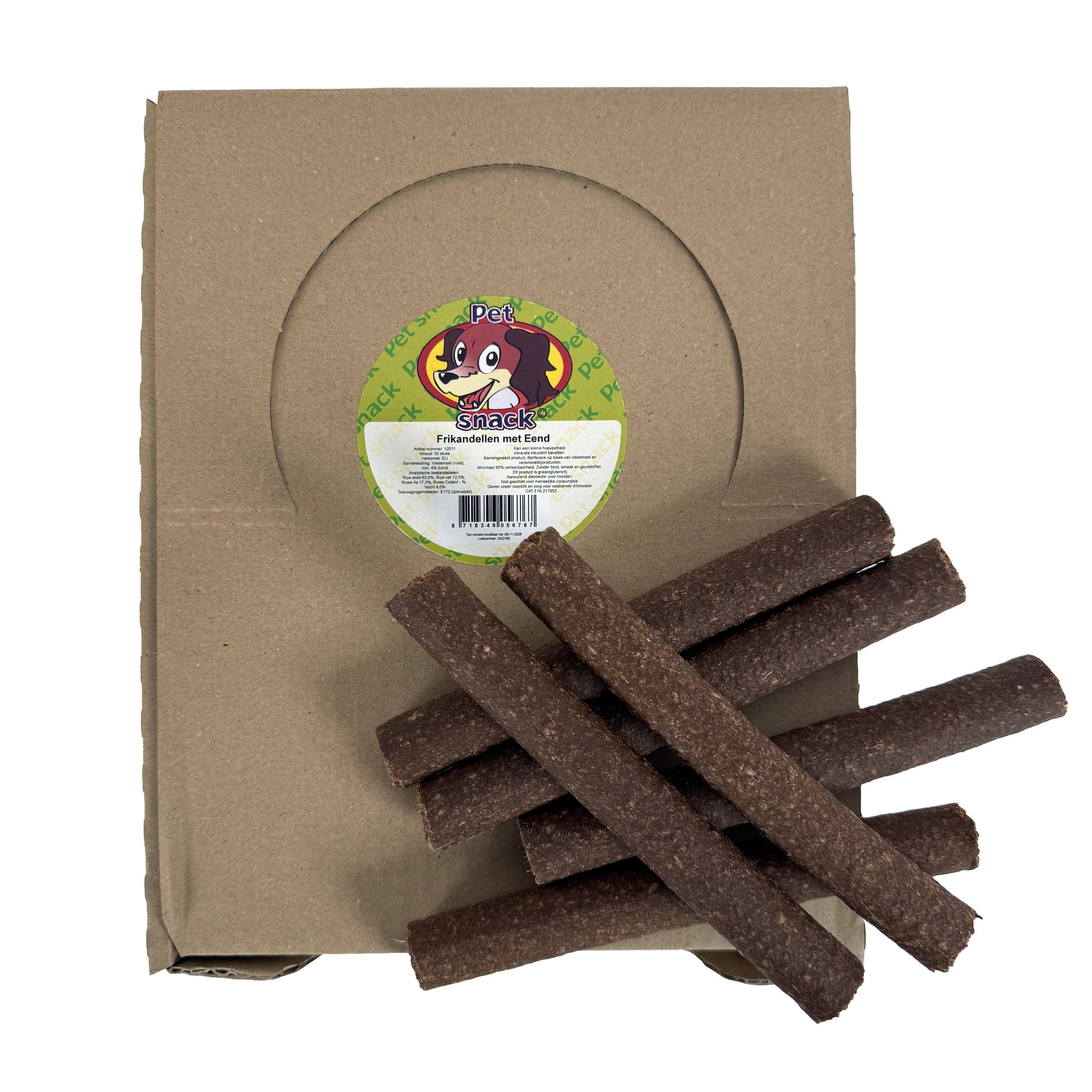 Petsnack Sticks Fricandel Met Eend PETSNACK DogDepot.nl