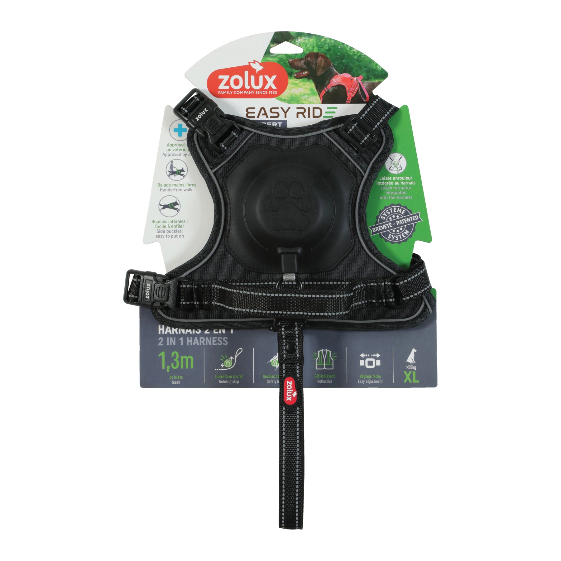 Zolux Easyride Hondentuig Zwart