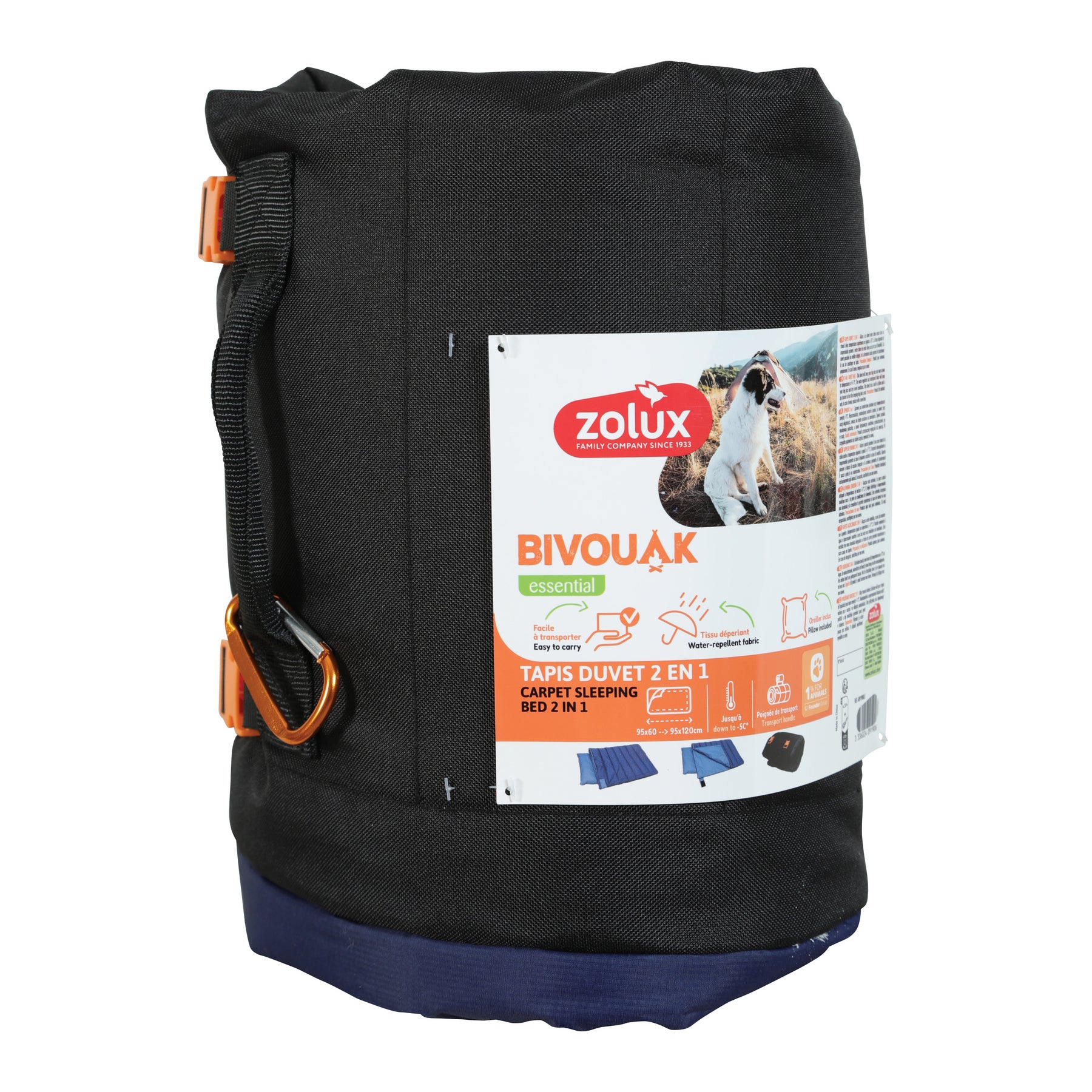 Zolux Bivouak Hondendeken / Slaapzak 2In1 Blauw