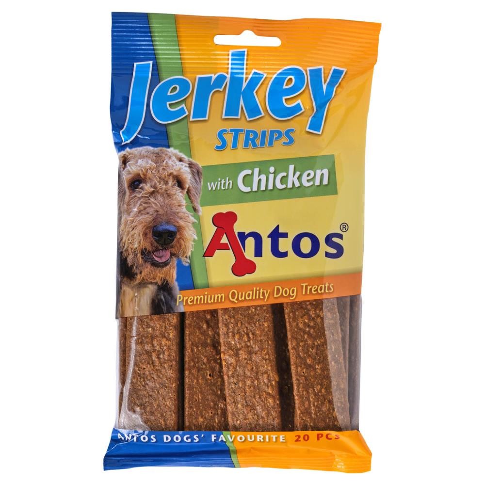 Antos Jerkey Strips Kip ANTOS DogDepot.nl