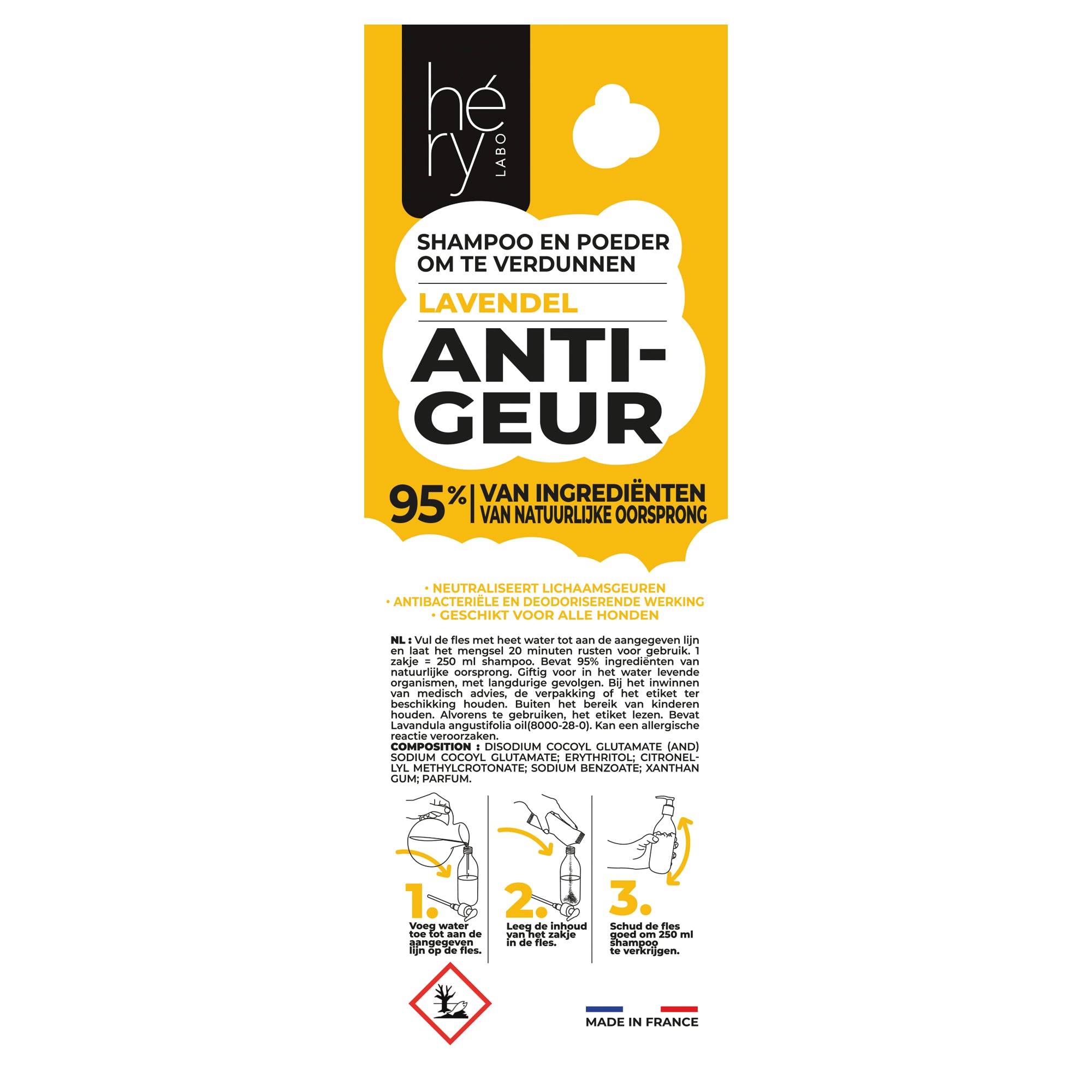 Hery Shampoo Poeder Tegen Geurtjes HERY DogDepot.nl